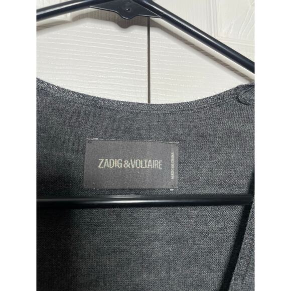 Zadig & Voltaire Womens Sunshine 100% Merino Wool Tank Top Size XS Gray - Picture 3 of 7